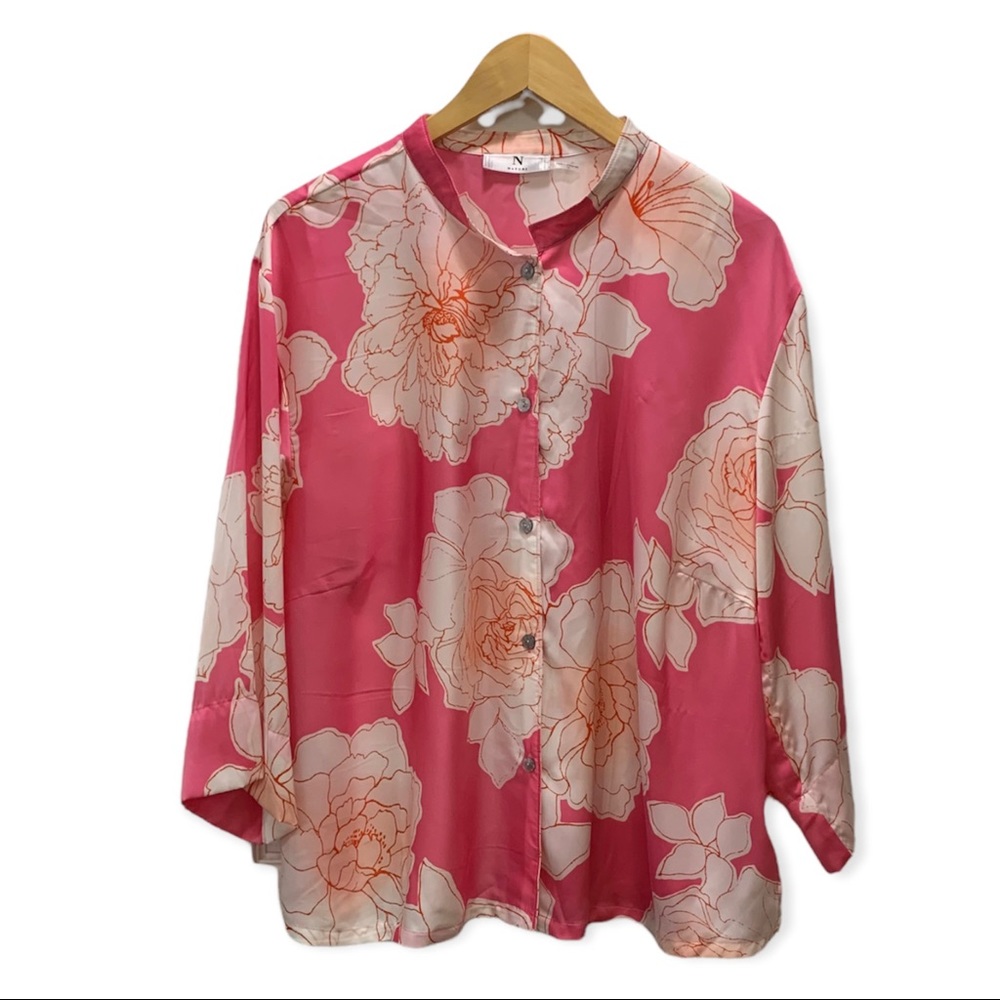 Natori Floral Blouse